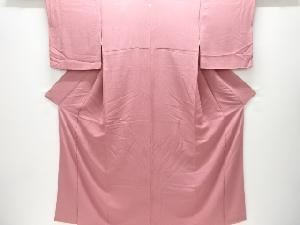 織柄一つ紋色無地着物